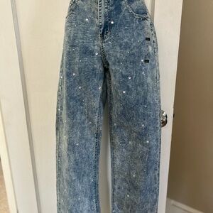 Women's Blue High-Waisted Jeans